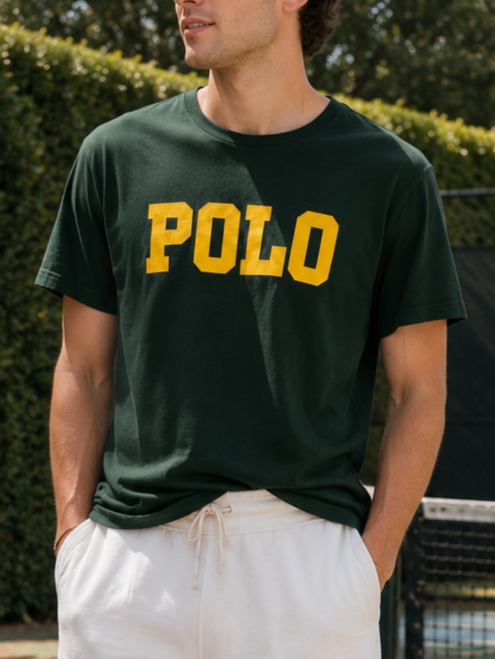 Polo Ralph Lauren Vintage Spellout cotton crewneck graphic t-shirt M